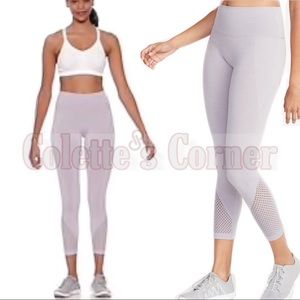 ❤️ Old Navy XL Lilac High-Waisted Seamless 7/8 Length Open Knit Mesh Leggings